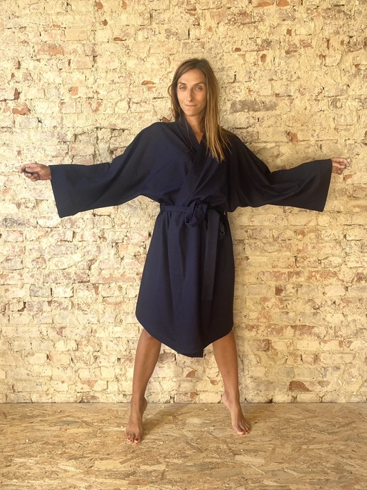 szlafroki damskie Szlafrok narzutka kimono z dresówki