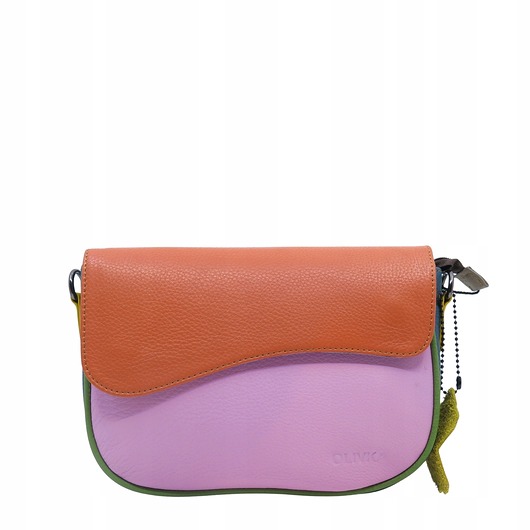 torby na ramię Torebka damska listonoszka skóra naturalna kolorowa stylowa pojemna OLIVKA