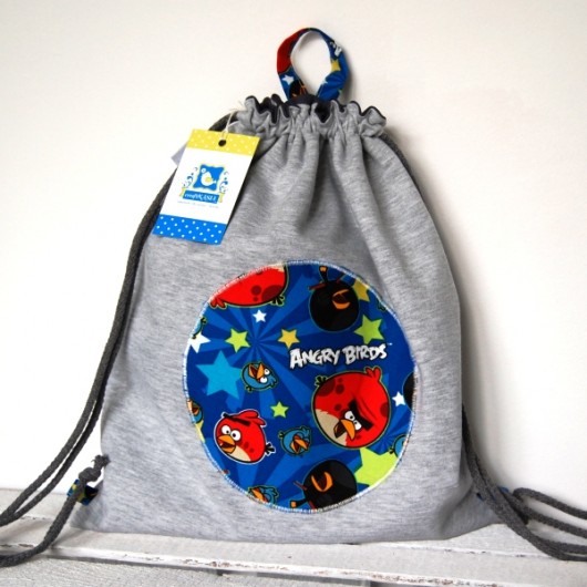 Dresbag- wodoodporny worko-plecak- Angry Birds craftKASIA