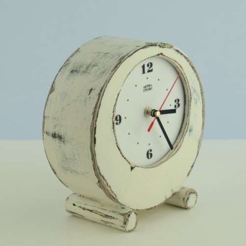 zegarek OldE circle white Clock Wood Studio