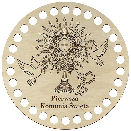 komunia - pozostałe Baza Podstawa Koszyka Pudełka Szydełkowego 15cm na Komunię na Chleb Hostia
