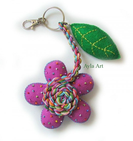 BRELOK FLOWER POWER --- multikolor :) AylaArt