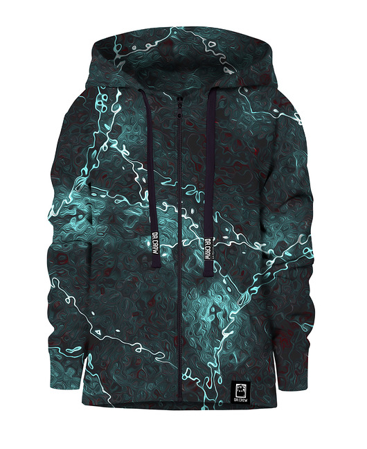 bluzy dla chłopców Bluza Zamek Chłopiec DR.CROW Marble Turquoise