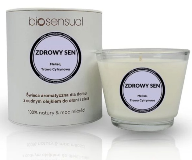 świece zapachowe Świeca do aromaterapii i masażu ZDROWY SEN 80g