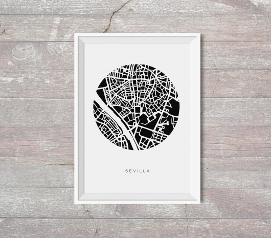 Sewilla - A3 - plakat na prezent PLAKATY GEOMETRYCZNE