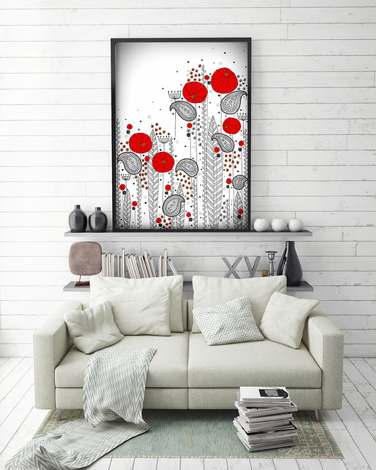 Maki 50x70cm Malgorzata Domanska
