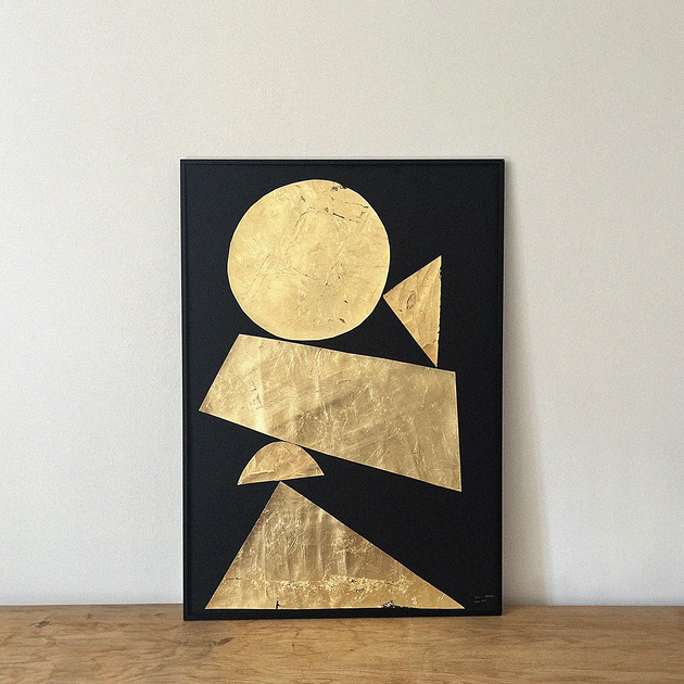 grafiki i ilustracje Kompozycja graficzna "Balans I" format B1 w czarnej ramie