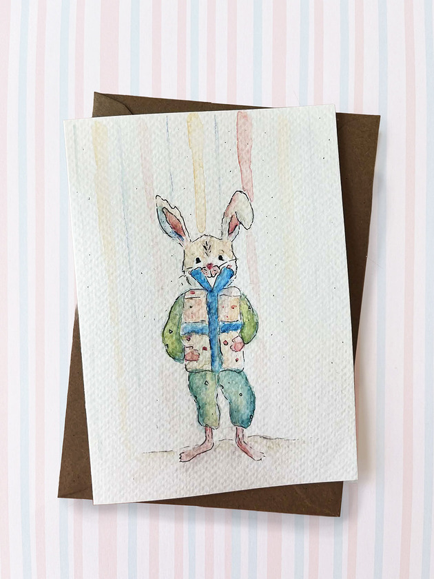 kartki okolicznościowe - wydruki Kartka Urodzinowa Zajączek