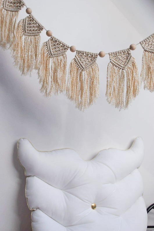 Girlanda boho makrama PODSZYTE SNEM 