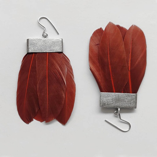 kolczyki z piórami PIÓRKO kolczyki
