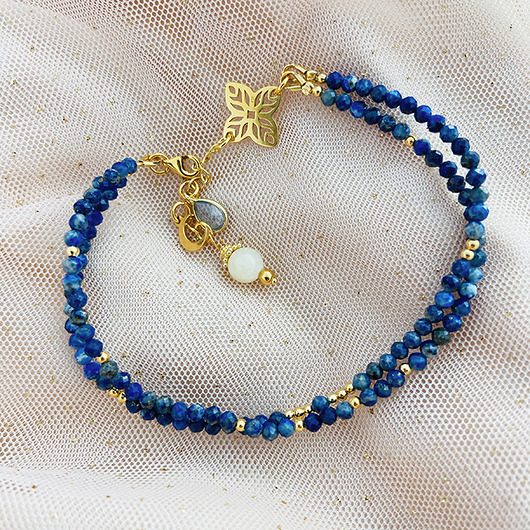 bransoletki z kamieni naturalnych Bransoletka LAPIS LAZULI, bransoletka z kamieniami