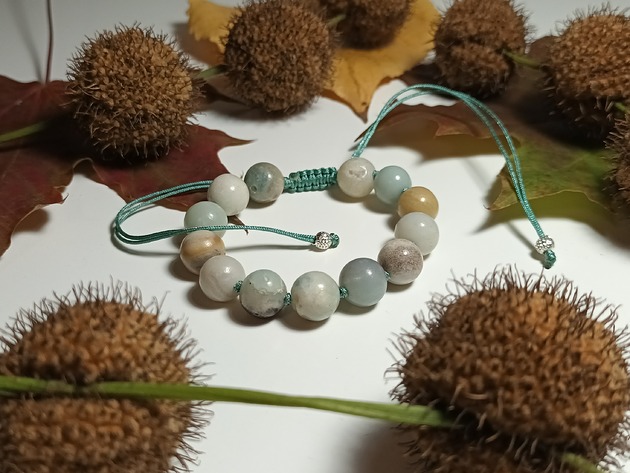 bransoletki z kamieni naturalnych Bransoletka z amazonitami