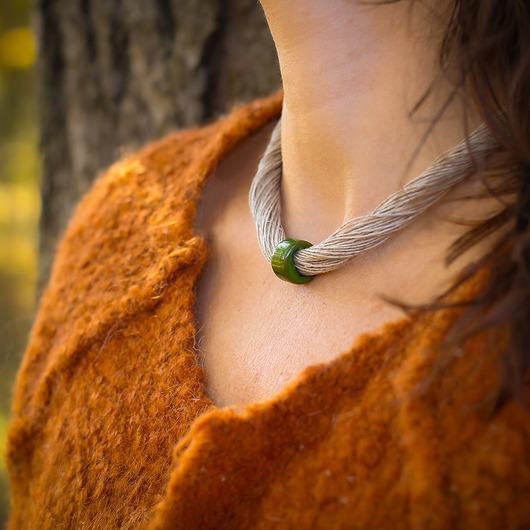 kolie Dakota naszyjnik lniany