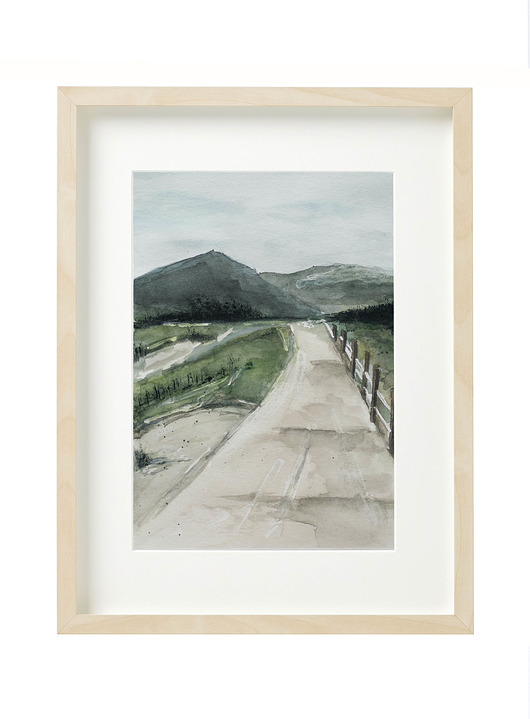 obrazy ORYGINAŁ 15 x 21 cm - Akwarelowy pejzaż No.5