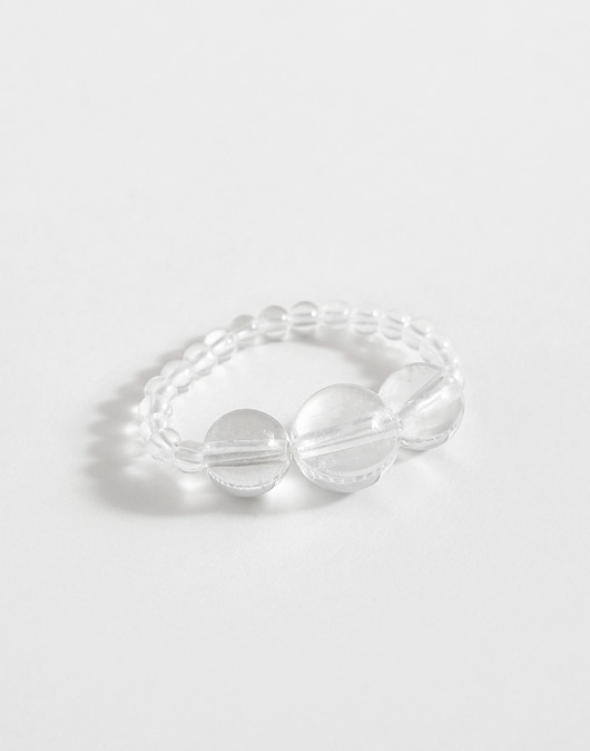 pierścionki elastyczne Bąbelkowy pierścionek z kryształu górskiego