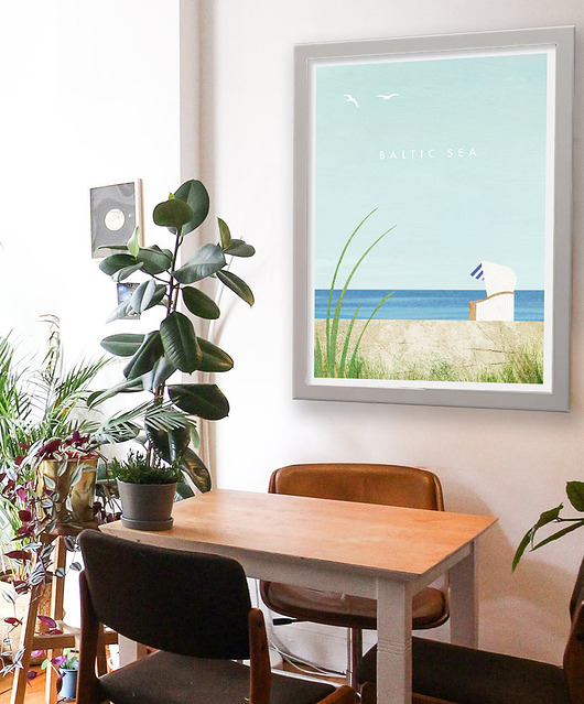 plakaty Morze Bałtyckie - plakat vintage art giclee