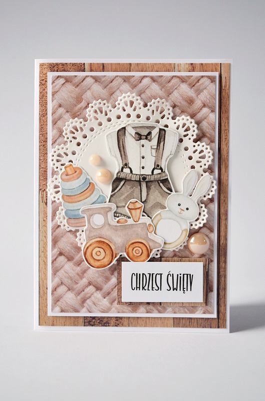kartki scrapbooking Chrzest Święty: Kartka Okolicznościowa