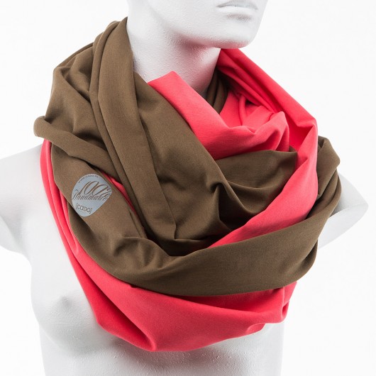 Tuba Komin Szal 2w1 CORAL CAFFE LATTE CADOaccessories