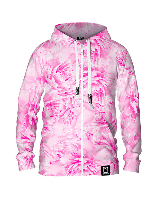 bluza z kapturem damska Damska Bluza Expres Zamek DR.CROW Peonies