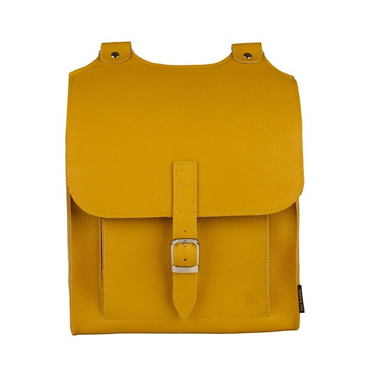 plecaki Żółty plecak skórzany Bookpack