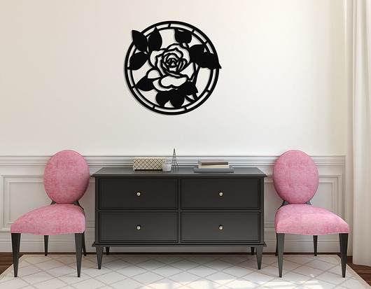 inne Dekoracyjny panel ażurowy, RÓŻA, DEKORACJA ŚCIENNA 3D,ORNAMENT, 60 cm