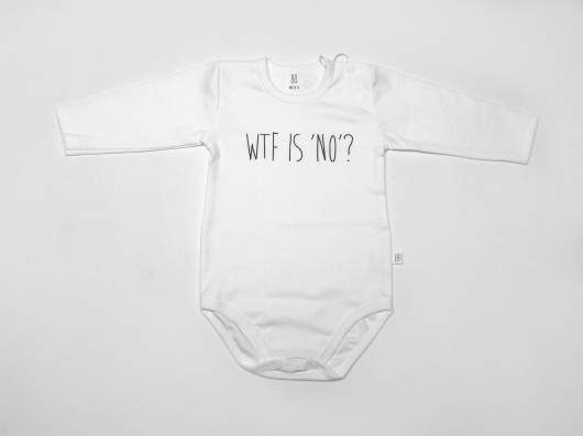 Body WTF is NO? białe długi rękaw Parents for babies