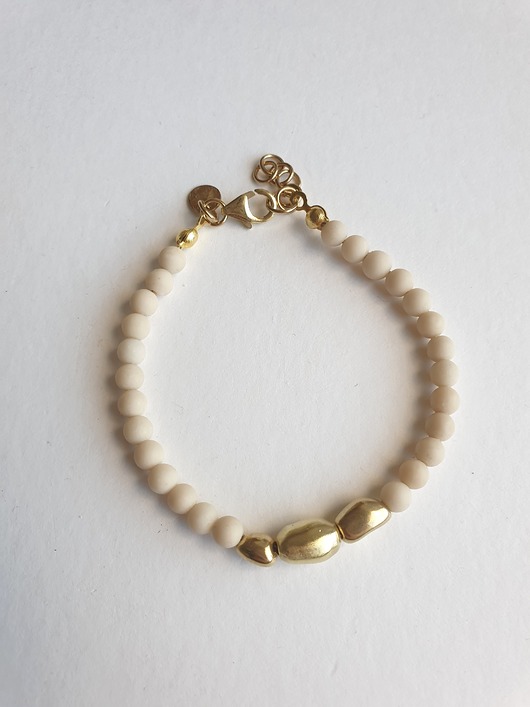 bransoletki z kamieni naturalnych Bransoletka ZEN jaspis river, mosiądz