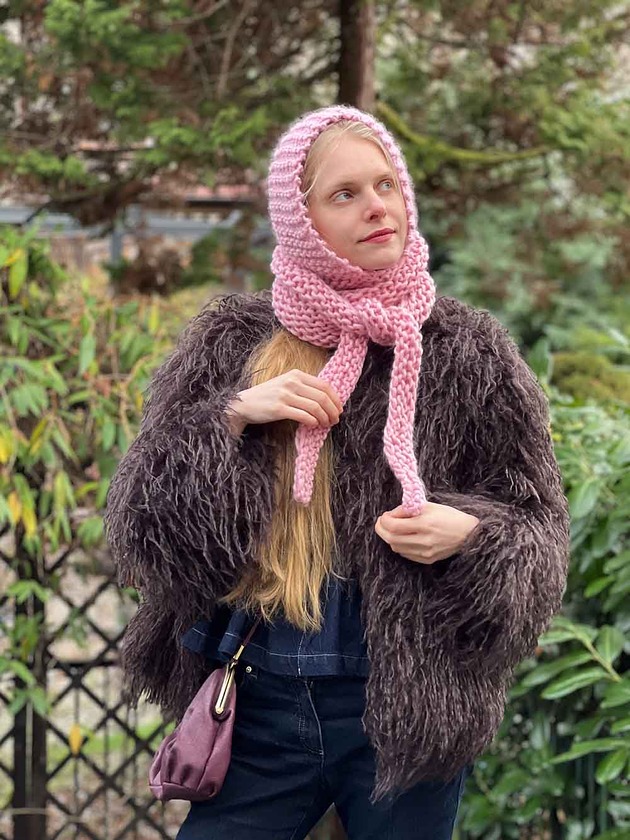 czapki damskie 100% MERINO szaliko kaptur