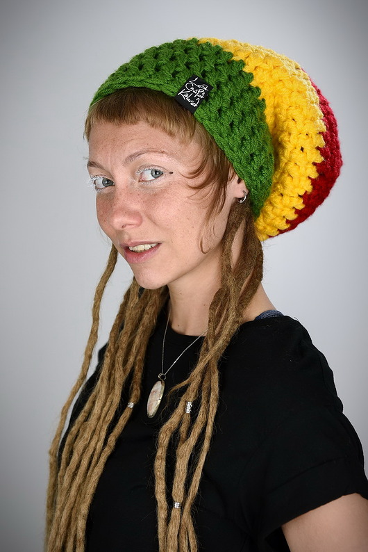 czapki damskie DreadLove Rasta 07