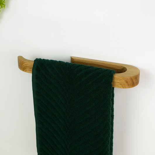 dodatki - łazienka - różne Samoprzylepny dębowy wieszak na małe ręczniki