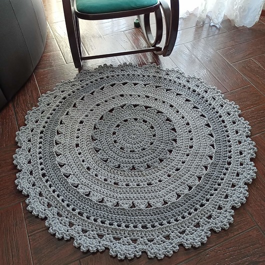 dywany Dywan okrągły szydełkowy 110cm