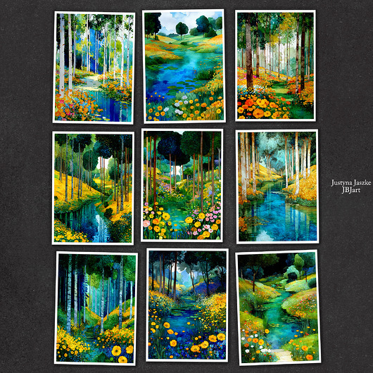 grafiki i ilustracje Nurt Światła - zestaw 9 grafik