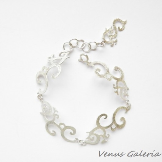 Bransoletka srebrna - Satynowa Florencja II  VENUS GALERIA