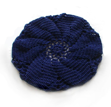 Beret granatowy na zamówienie ZP 930890 eulalia