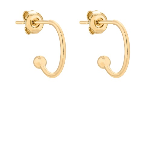 kolczyki pozłacane Złote kolczyki półkola