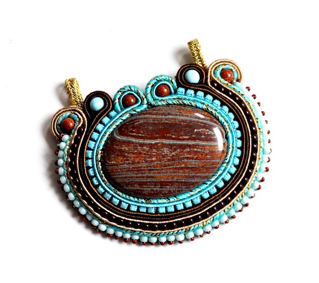 wisiory Sutaszowy wisior ESSAOUIRA