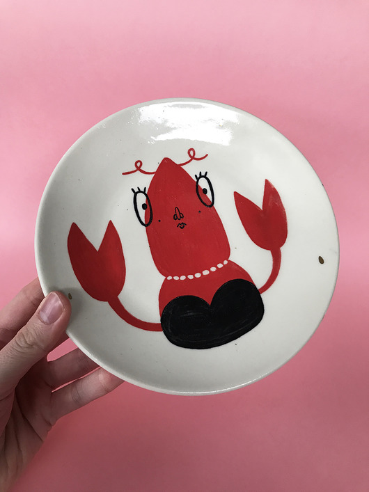 Ceramiczny talerz Pani Rak ELEMTHEBRAND