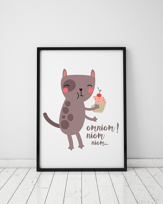plakat z kotkiem (format A3) Love Life and Forest