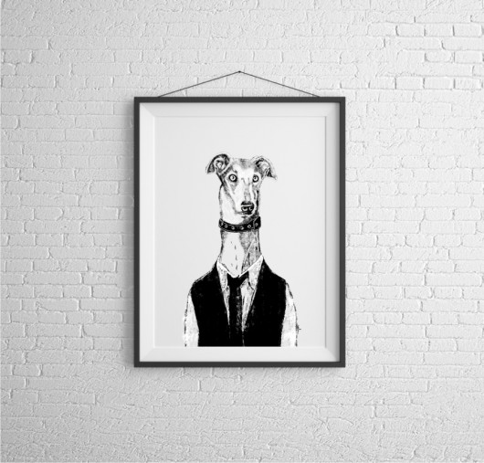 Krupier Felix - plakat autorski 30x40 Kreska