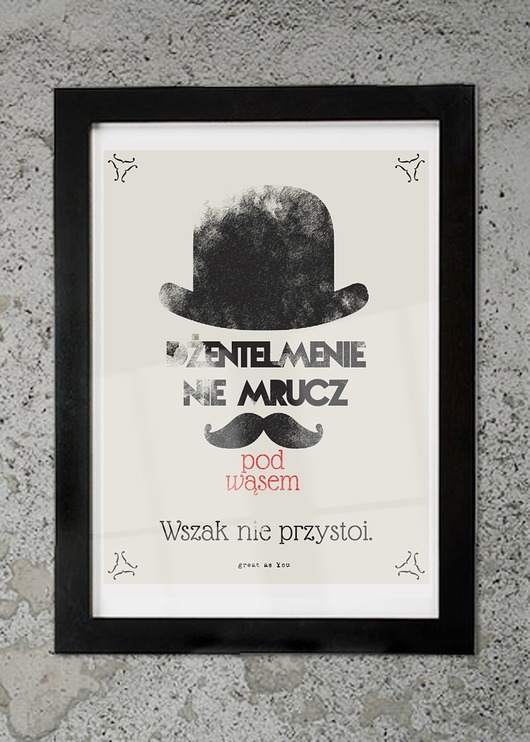Dżentelmen Plakat GAU Home