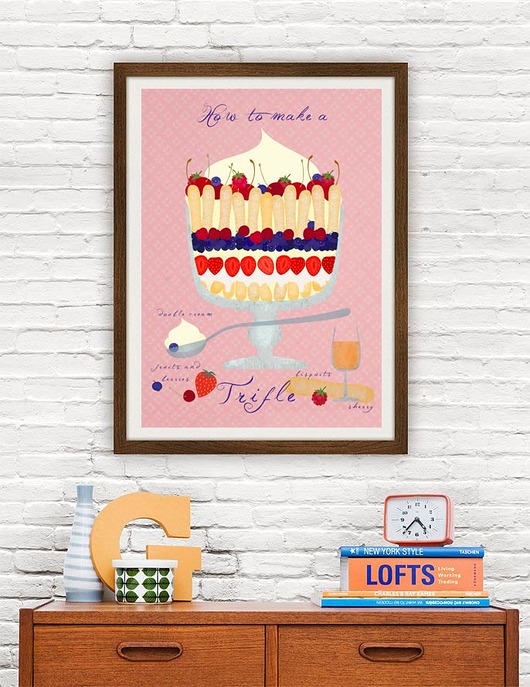 plakaty Deser Trifle - plakat kuchenny art giclee