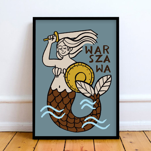 plakaty Plakat Warszawa Syrenka Retro