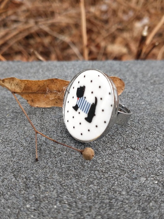 pierścionki - różne pierścionek z pieskiem