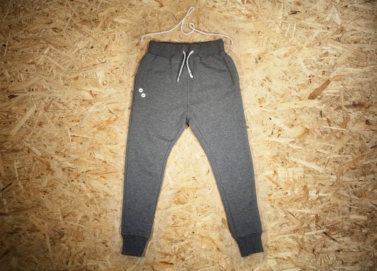 LONG PANTS UNISEX 2 BUTTONS dresowe - szare Button