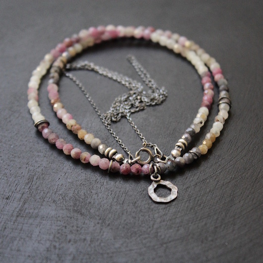 srebrne naszyjniki Naszyjnica z rubinami