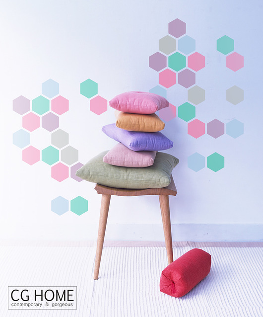 HEXAGON sześciokąty plaster miodu naklejki  Cghome
