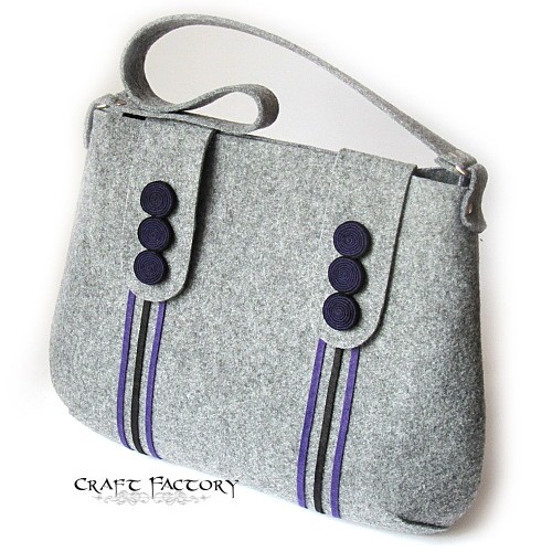 Hypnotic Purple - duża torba na ramię Craft Factory