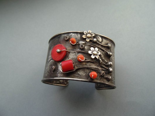 bransoletki wire wrapping Przyjdź z kwiatami - bransoletka