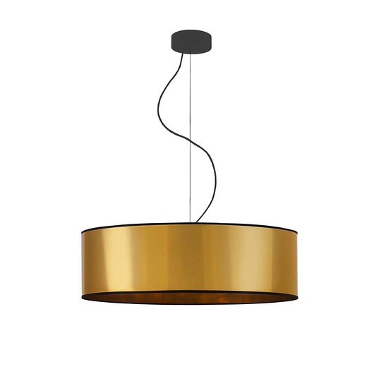 Złota lampa wisząca do salonu w stylu glamour HAJFA MIRROR fi - 60 cm LYSNE