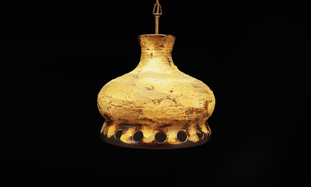 lampy wiszące Żyrandol ceramiczny, duński design, lata 60